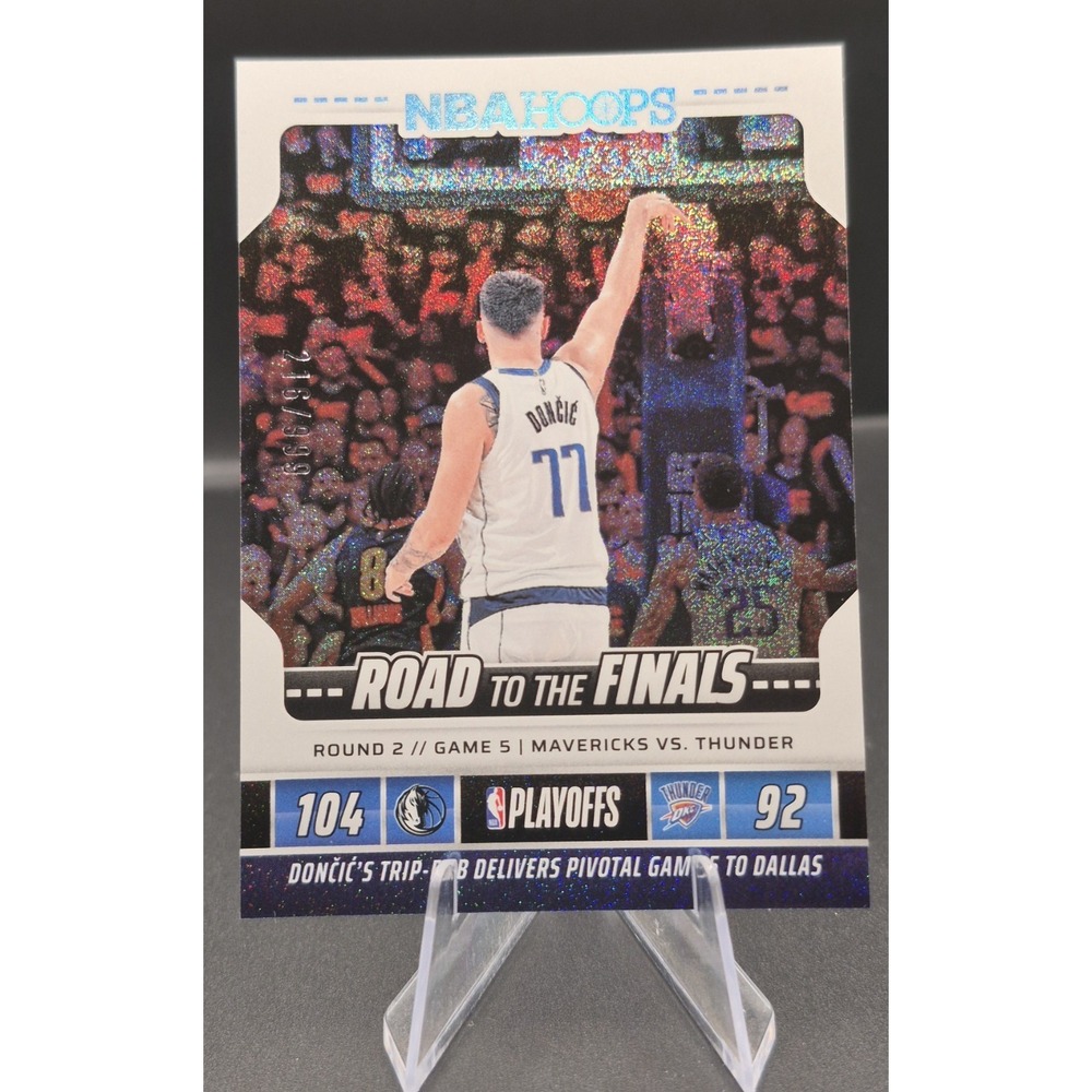 2024 NBA Hoops Luka Doncic #4 Road To The Finals Sparkle /999 Dallas Mavericks